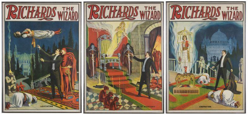 Appraisal: Richards the Wizard Posters early th c color lithographs by