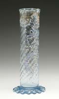 Appraisal: GALLE VASE Early Crystallerie tubular vase with beautifully enameled dragonfly