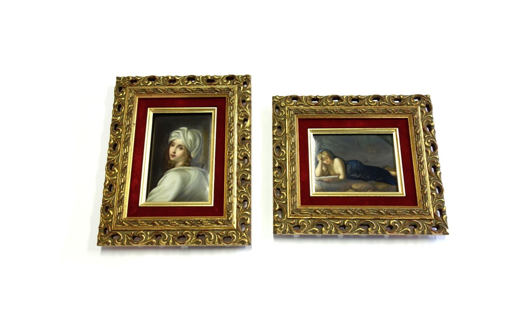 Appraisal: Two Continental porcelain plaques late th century probably German in