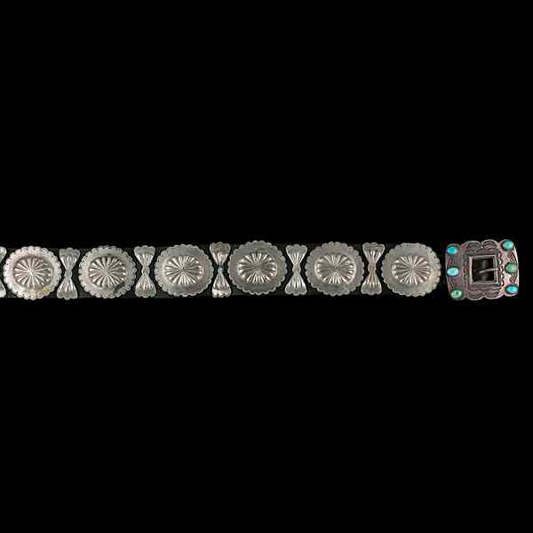 Appraisal: Navajo Concha Belt Collected by Virginia Doneghy - with buckle