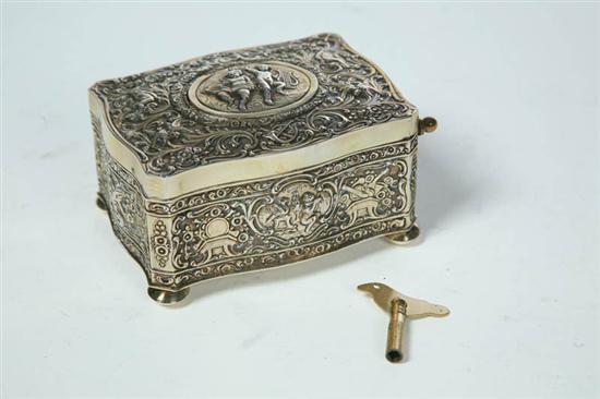 Appraisal: AUTOMATON MUSIC BOX Marked for IF and Son Germany late