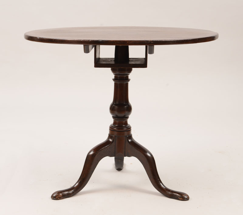 Appraisal: George III Style Mahogany Tilt-Top Tea Table x in diam