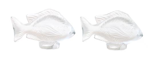 Appraisal: Sale Lot A Group of Eleven Lalique Molded Glass Fish