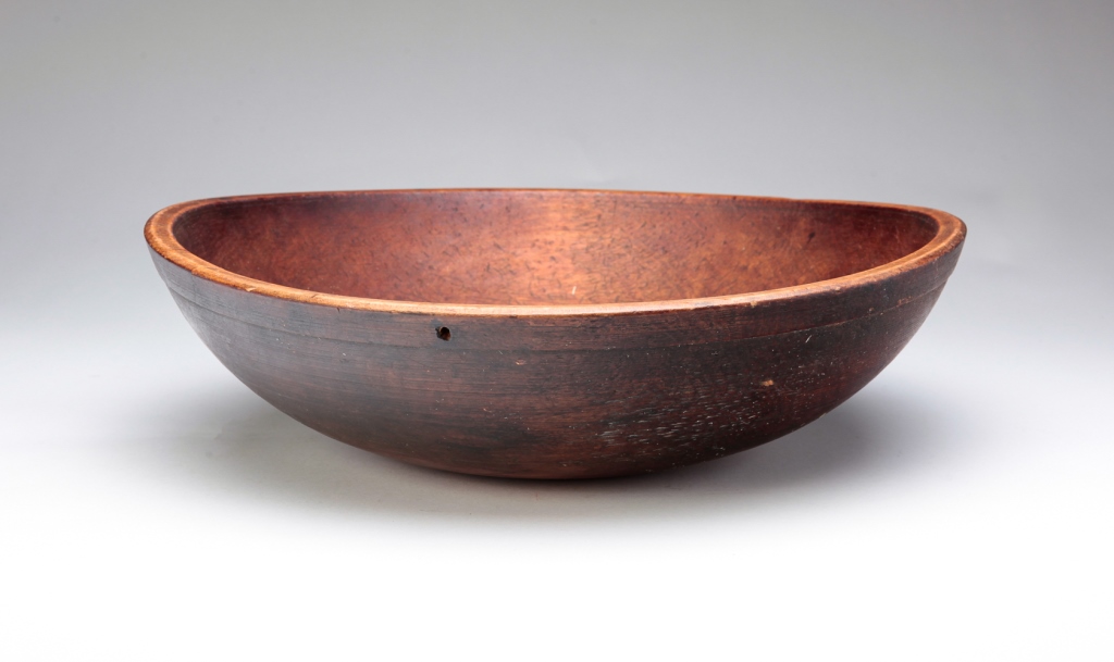 Appraisal: AMERICAN TREENWARE BOWL Second half- th century Turned wooden bowl