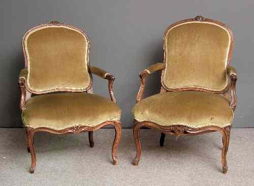 Appraisal: A pair of late th early th Century French walnut