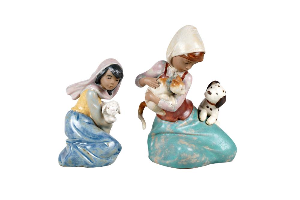 Appraisal: TWO LLADRO PORCELAIN FIGURAL GROUPSeach marked to underside the first