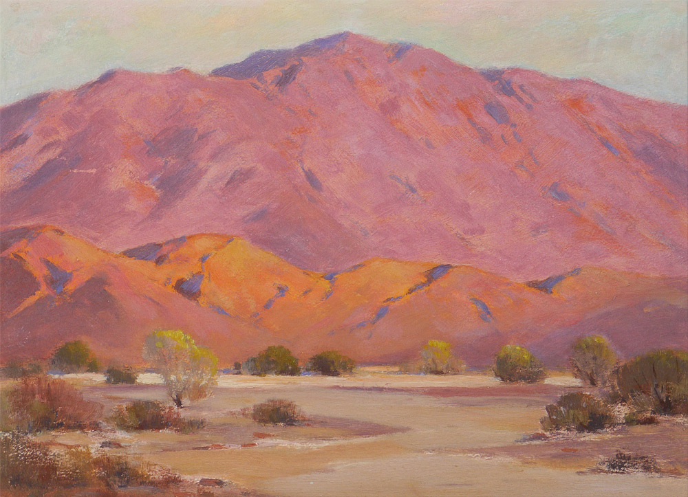 Appraisal: BRADLEY Charles American - Colorful Desert Foothills Oil Board ''