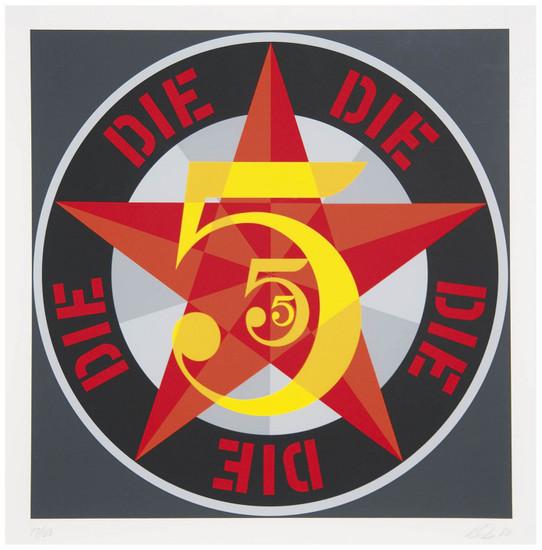 Appraisal: Robert Indiana b Die Silkscreen printed in colors signed and