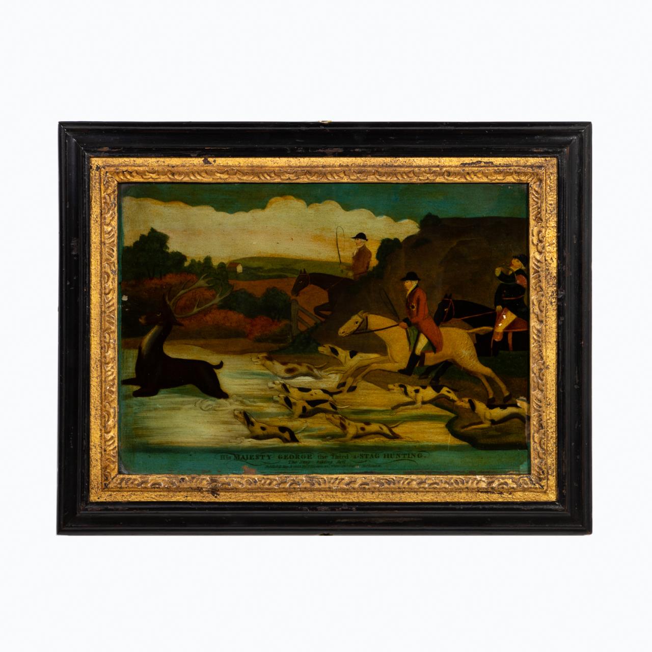 Appraisal: FRENCH HUNT SCENE O C H MOREAU French School dated