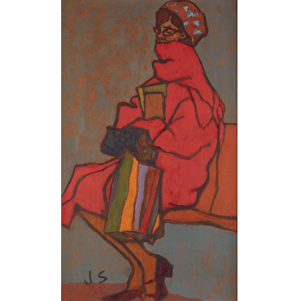 Appraisal: Joseph Solman American - The Red Coat Signed JS ll