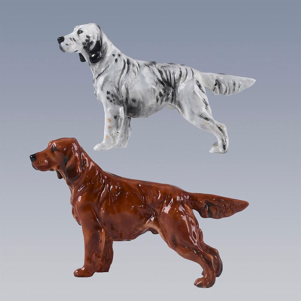 Appraisal: ROYAL DOULTON ANIMAL FIGURES ENGLISH IRISH SETTERS English HN and