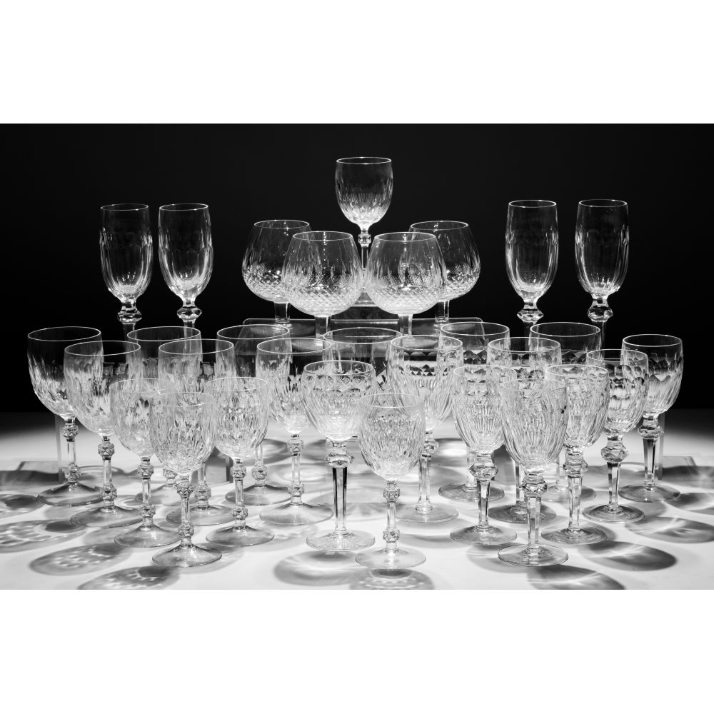 Appraisal: WATERFORD CRYSTAL STEMMWARE items including in Curraghmore water goblets wines