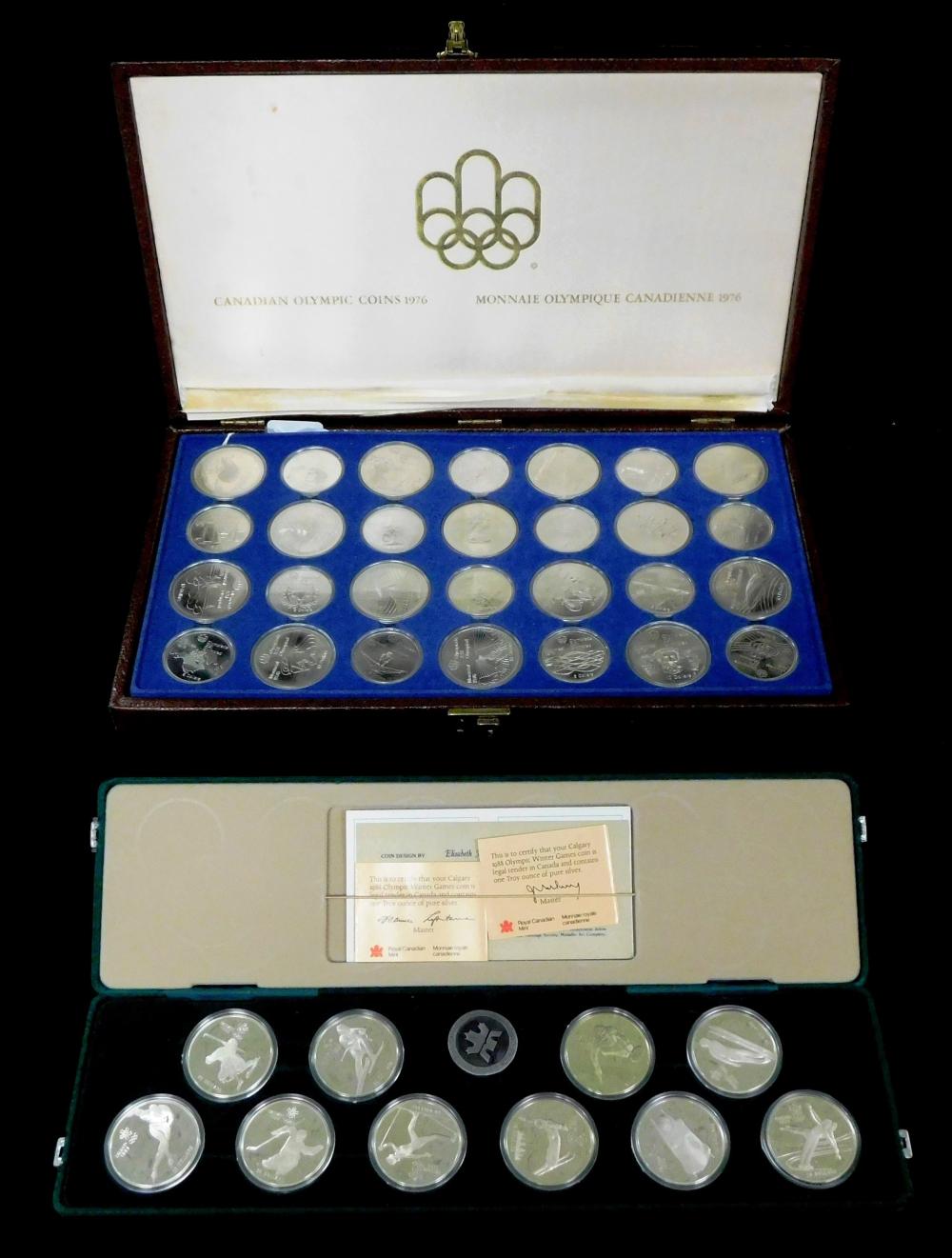 Appraisal: COINS LOT OF TWO OLYMPIC COIN SETS THE FIRST SET