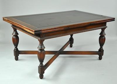 Appraisal: A Belgian Dining Table ca Early th Century Carved wood