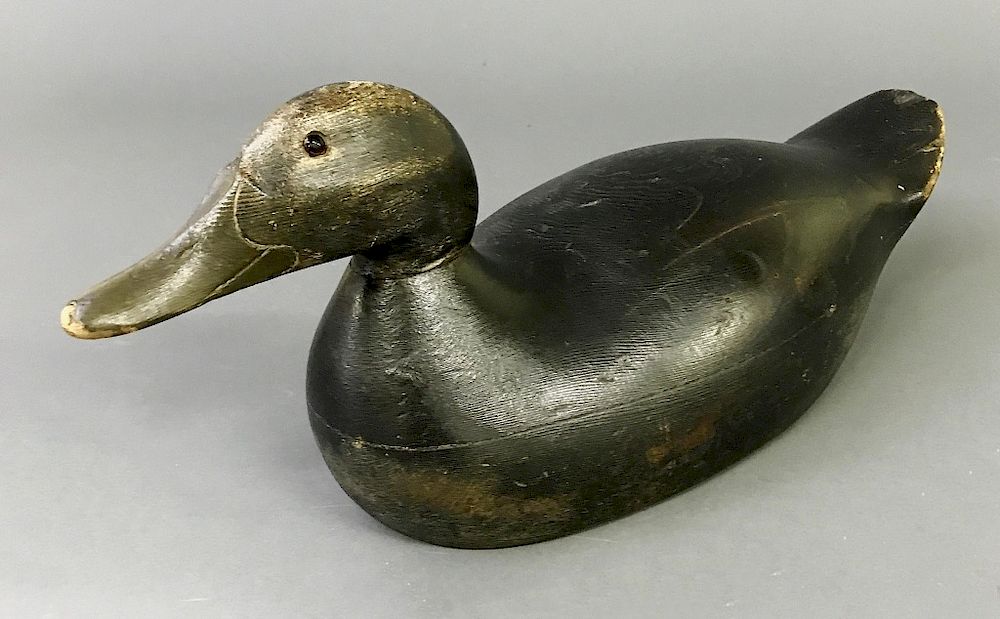 Appraisal: Mason Premier Grade Black Duck Decoy Mason premier grade black