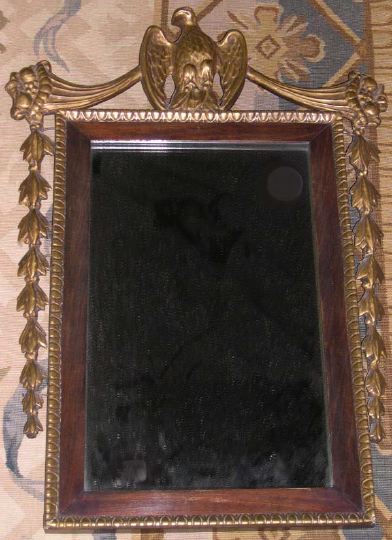 Appraisal: American Mahogany and Carved Giltwood Looking Glass of the Constitution