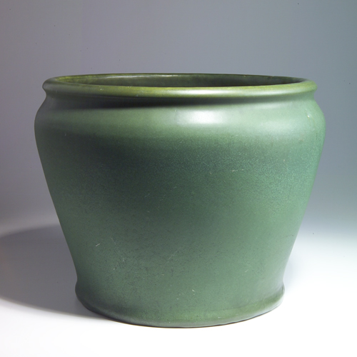 Appraisal: ROOKWOOD Massive garden pot covered in a fine feathered matte