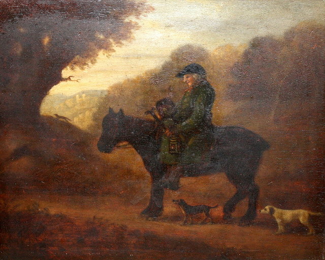 Appraisal: CIRCLE OF GEORGE MORLAND - A figure on horseback with