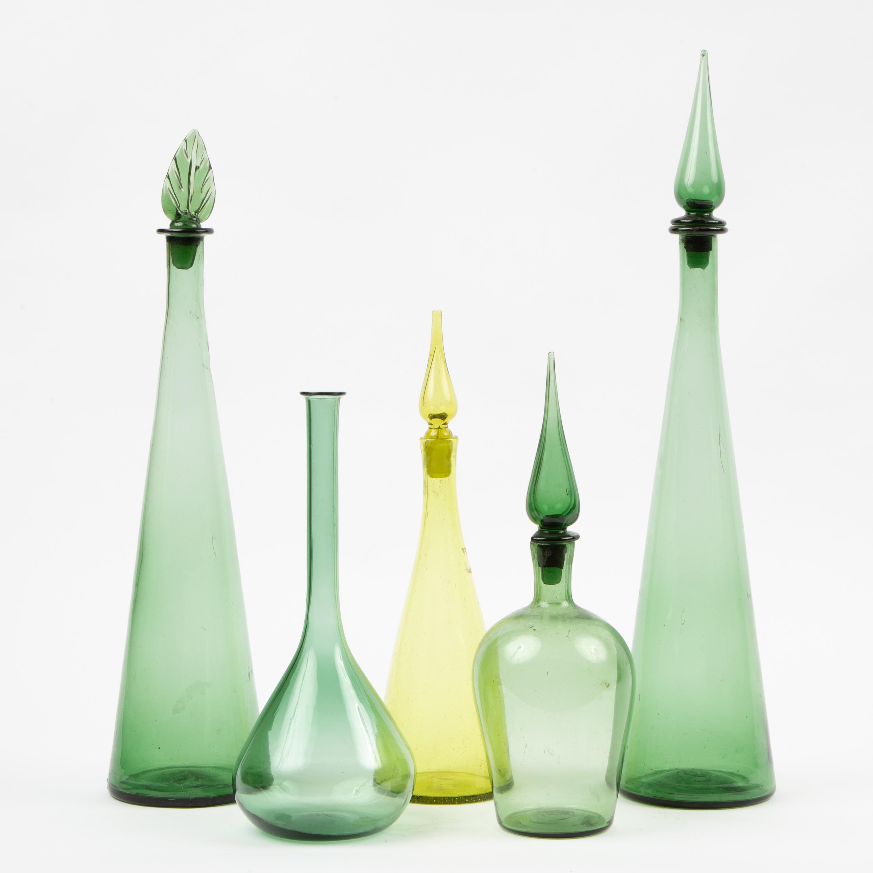 Appraisal: BLENKO GLASS FIVE ASSORTED ARTICLES Five pieces of hand-blown glass