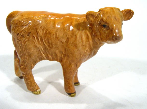 Appraisal: Hand painted Beswick Highland calf printed factory marks to base