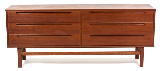 Appraisal: Sale Lot A Modern Six Drawer Low Chest together with