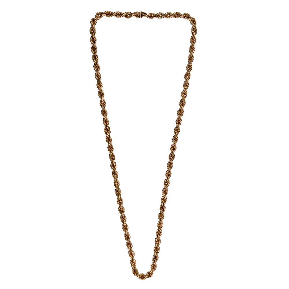 Appraisal: K YELLOW GOLD TWISTED ROPE NECKLACEMarked k on clasp