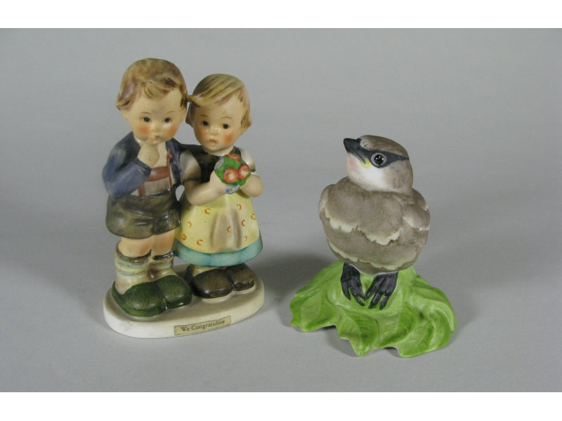 Appraisal: Two Figurines by Hummel Boehm a Hummel TM We Congratulate