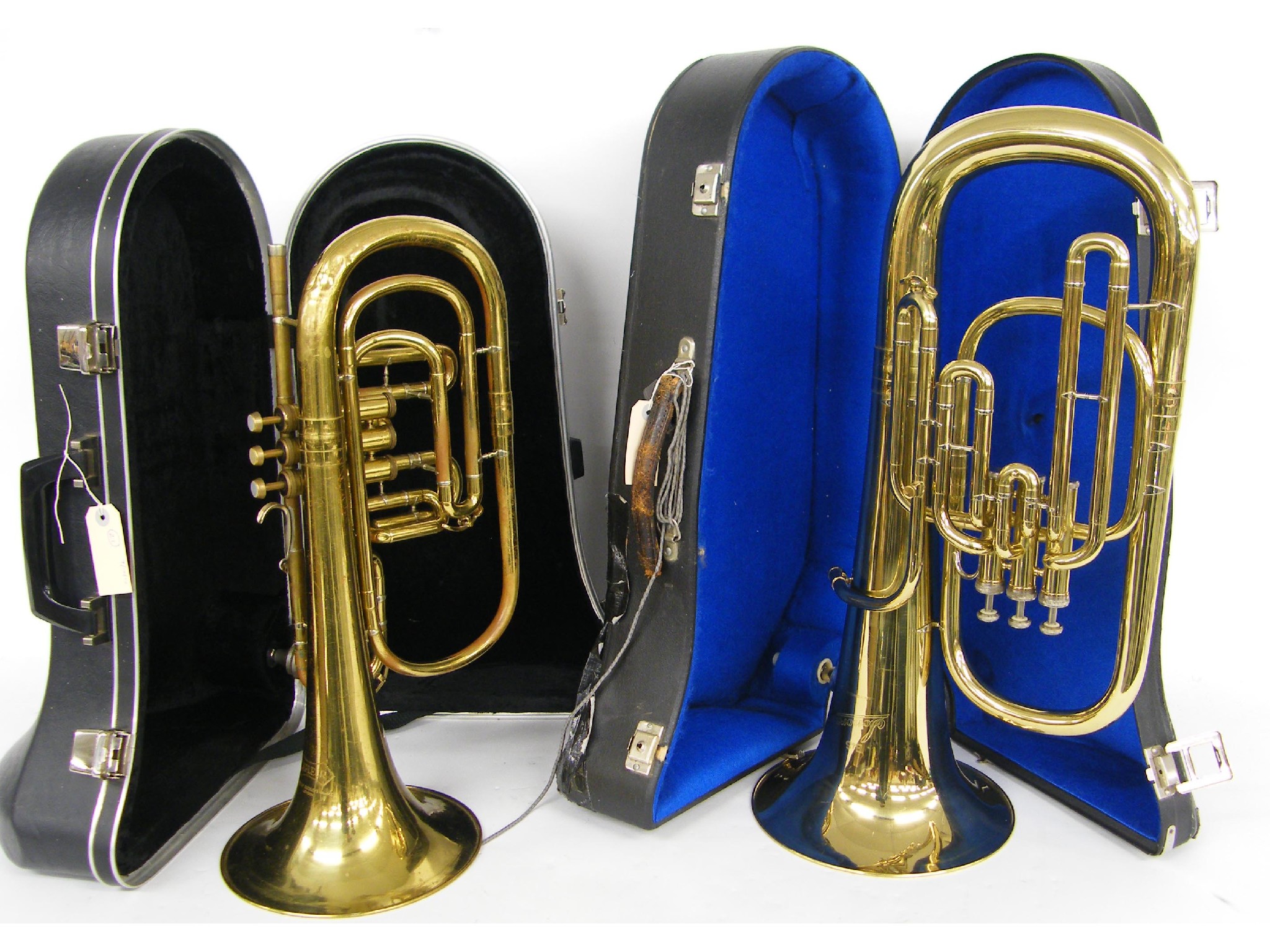 Appraisal: B S Sonora gold lacquered euphonium case together with a