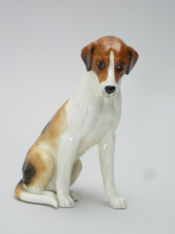 Appraisal: A Royal Worcester Figure of seated Foxhound