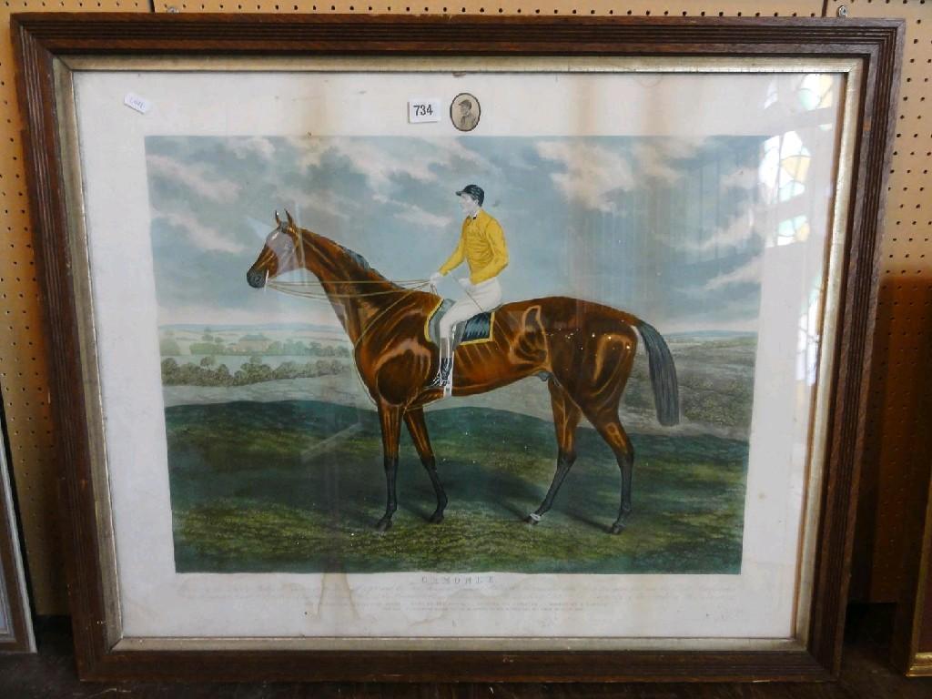 Appraisal: A th century coloured engraving of the racehorse Ormonde with