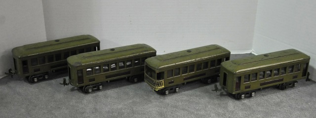 Appraisal: Three Lionel Tin Mojave Passenger CarsAlong with one tin Mojave