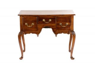 Appraisal: Walnut Transitional Queen Anne Style Low Boy English late th