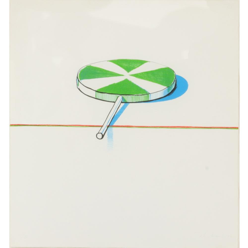 Appraisal: WAYNE THIEBAUD AMERICAN B LARGE SUCKER LITHOGRAPH IN COLORS H