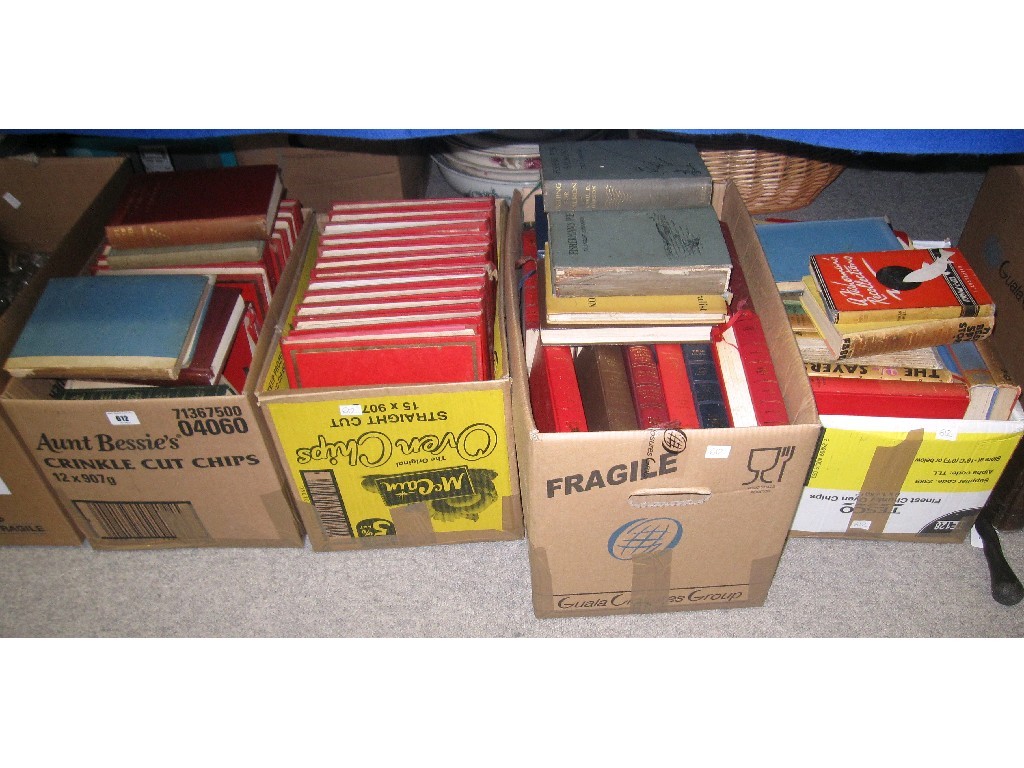 Appraisal: Lot comprising four boxes of assorted books to include encyclopaedias