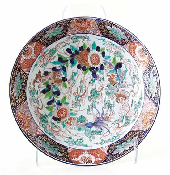 Appraisal: Japanese Imari porcelain charger late th early th century narrow