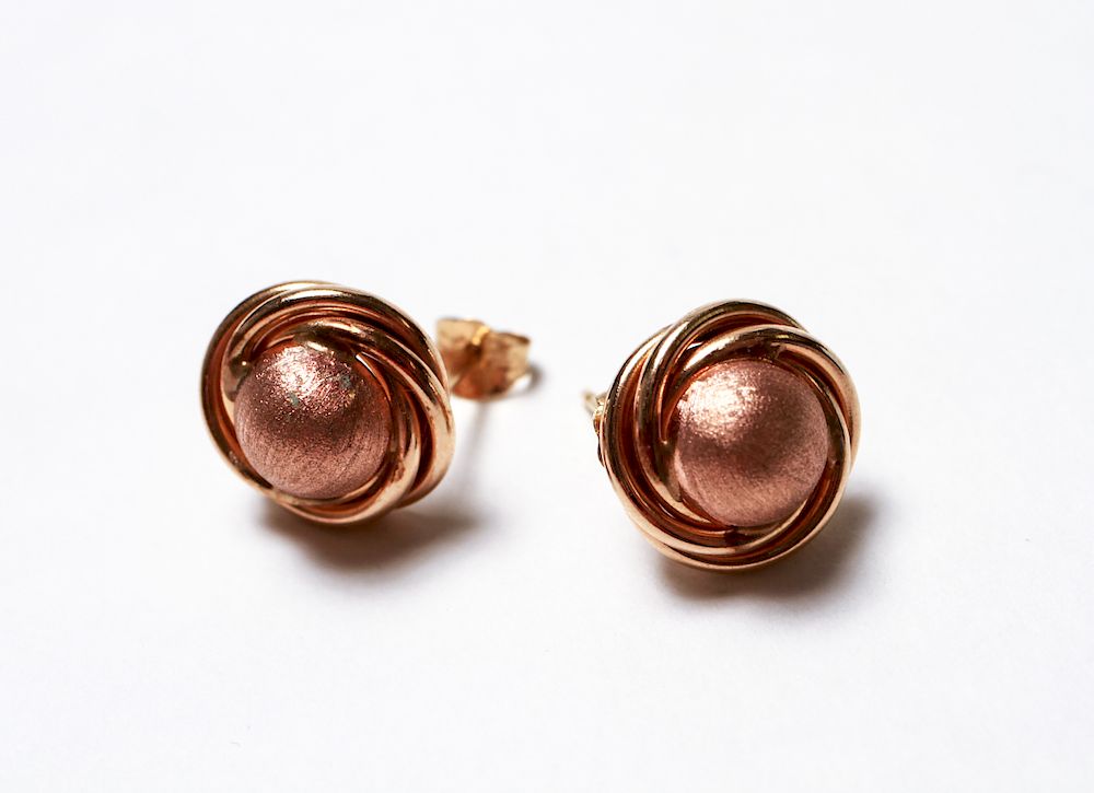 Appraisal: K Rose Yellow Gold Earrings K rose and yellow gold