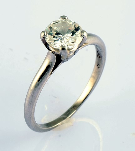 Appraisal: Platinum mm round diamond Approx ct Clarity VS Colour HI