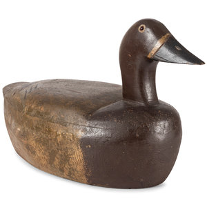 Appraisal: A Large Painted Wood Duck Decoy th Century attributed to