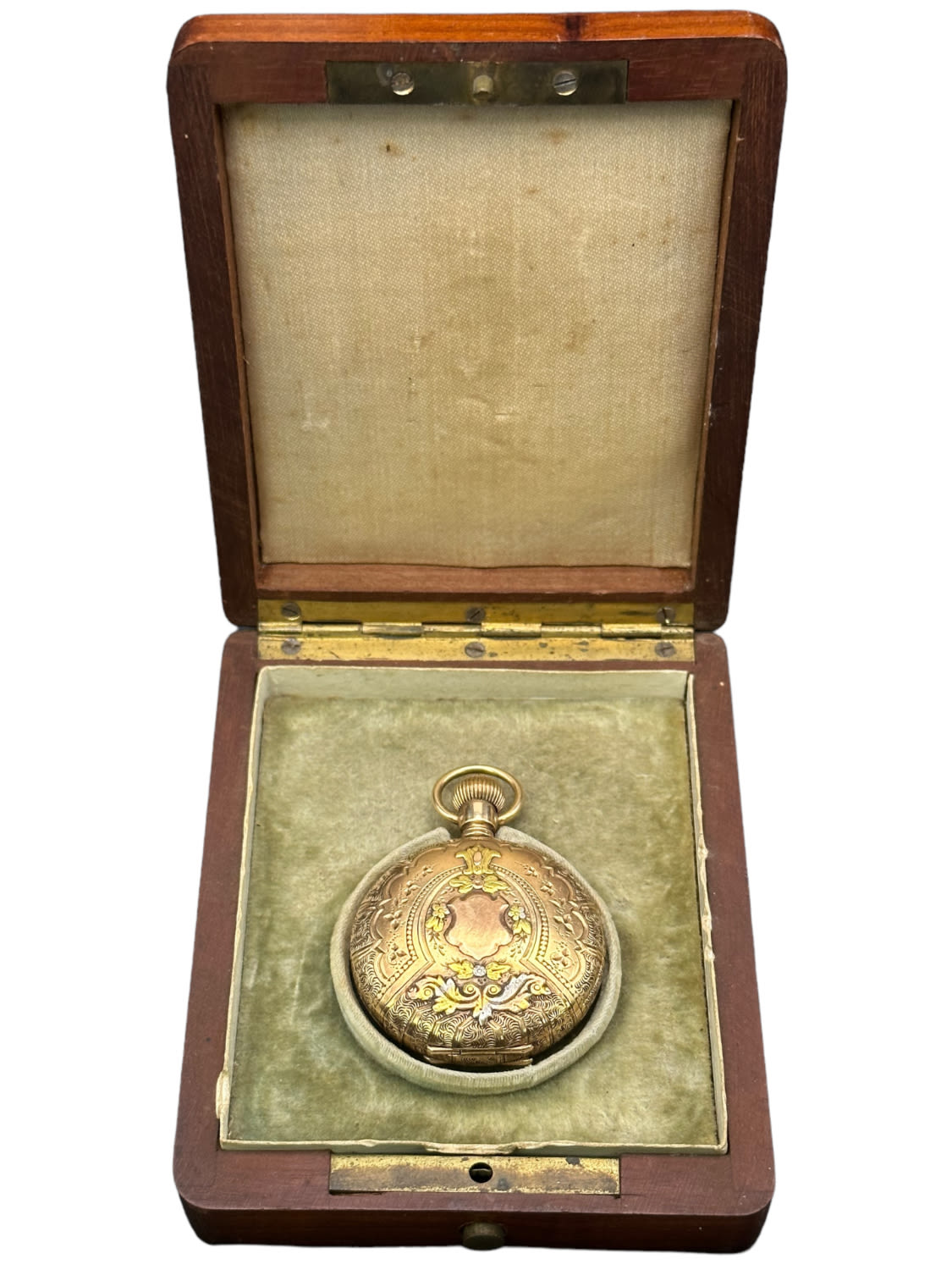 Appraisal: Elgin K Solid Gold Hunter Pocket Watch mmTotal Weight Including