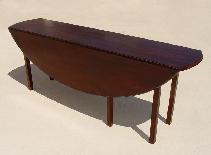 Appraisal: FANTASTIC MAHOGANY LONG DROP LEAF TABLE straight legs with that