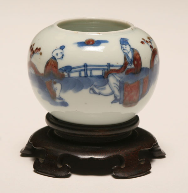 Appraisal: Chinese th century porcelain jar with underglaze blue and red