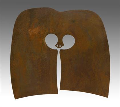 Appraisal: HARRY BERTOIA american - UNTITLED GONG Cut and drilled silicon