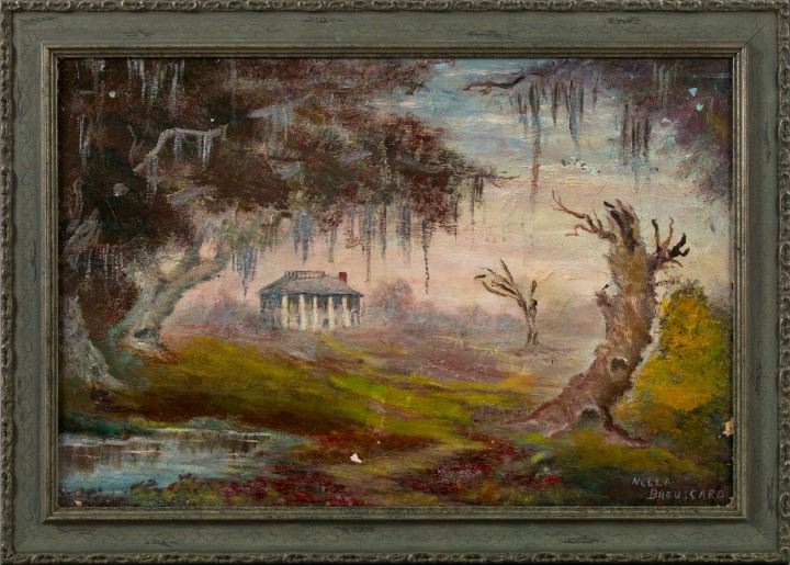 Appraisal: Louisiana School st Century Plantation Home oil on canvas signed