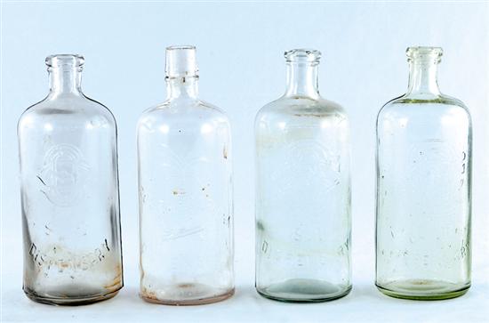 Appraisal: South Carolina dispensary bottles circa quart size cylinder-form bottles one