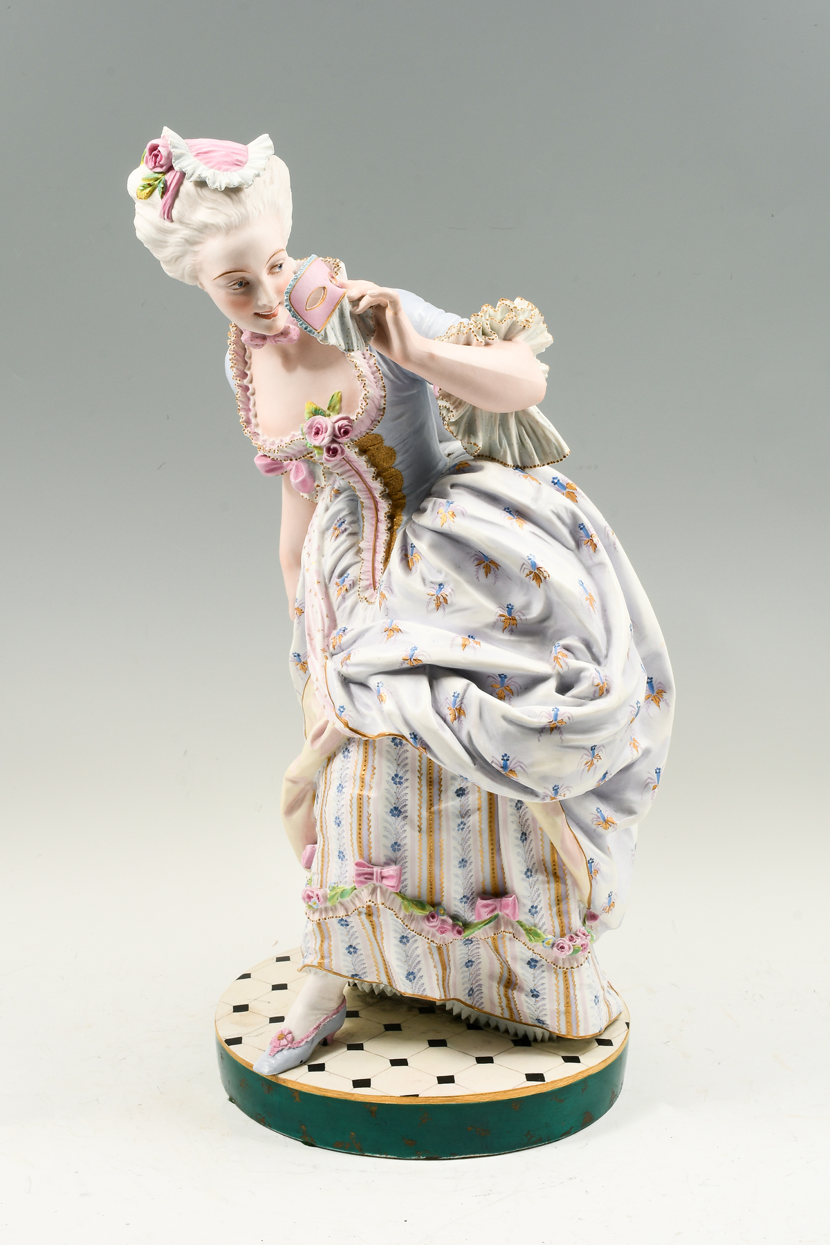 Appraisal: FRENCH BISQUE PORCELAIN FIGURE ''LE MASQUERADE'' Large porcelain female at