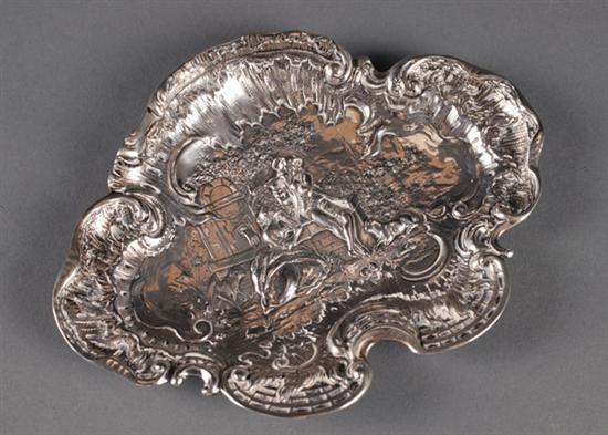 Appraisal: German sterling repousse card tray Late th early th century