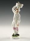 Appraisal: FIGURINE - Circa Meissen figure of a fish seller blue