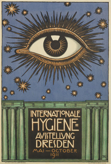 Appraisal: FRANZ VON STUCK - INTERNATIONALE HYGIENE AUSSTELLUNG DRESDEN x inches