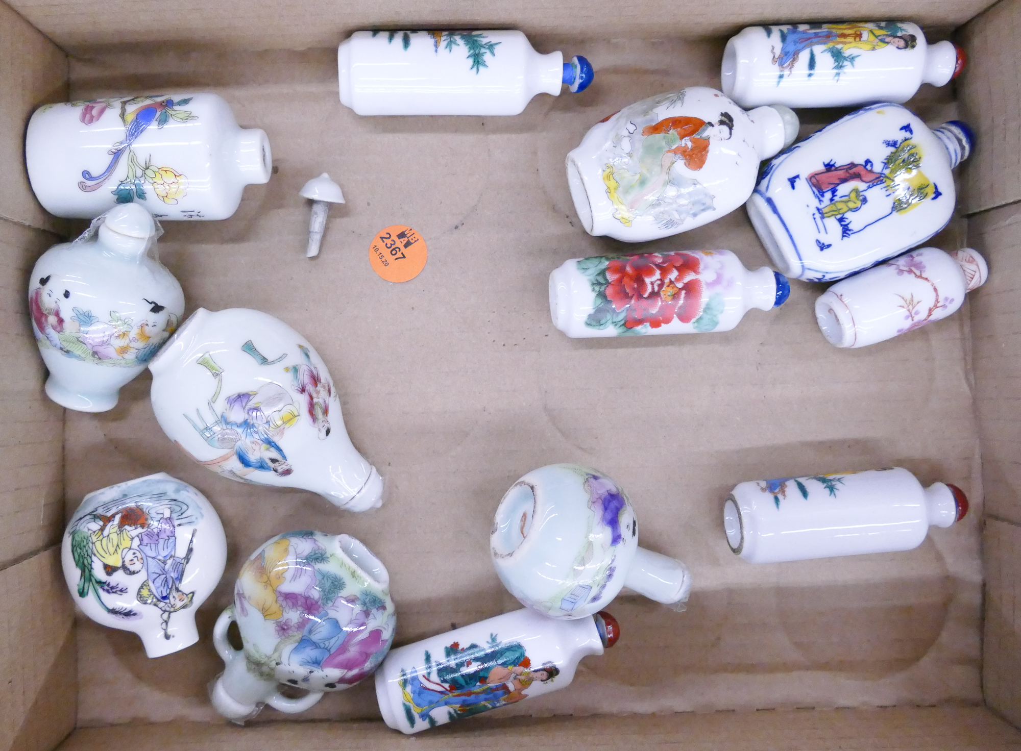 Appraisal: Box Chinese Porcelain Snuff Bottles