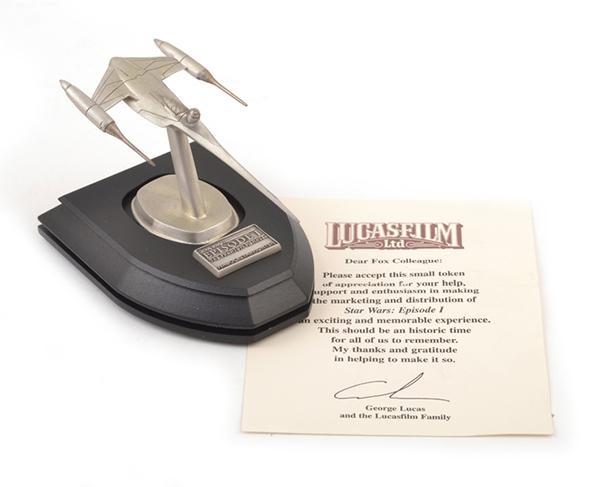 Appraisal: LIMITED EDITION PEWTER MODEL OF NABOO STARFIGHTER FROM STAR WARS